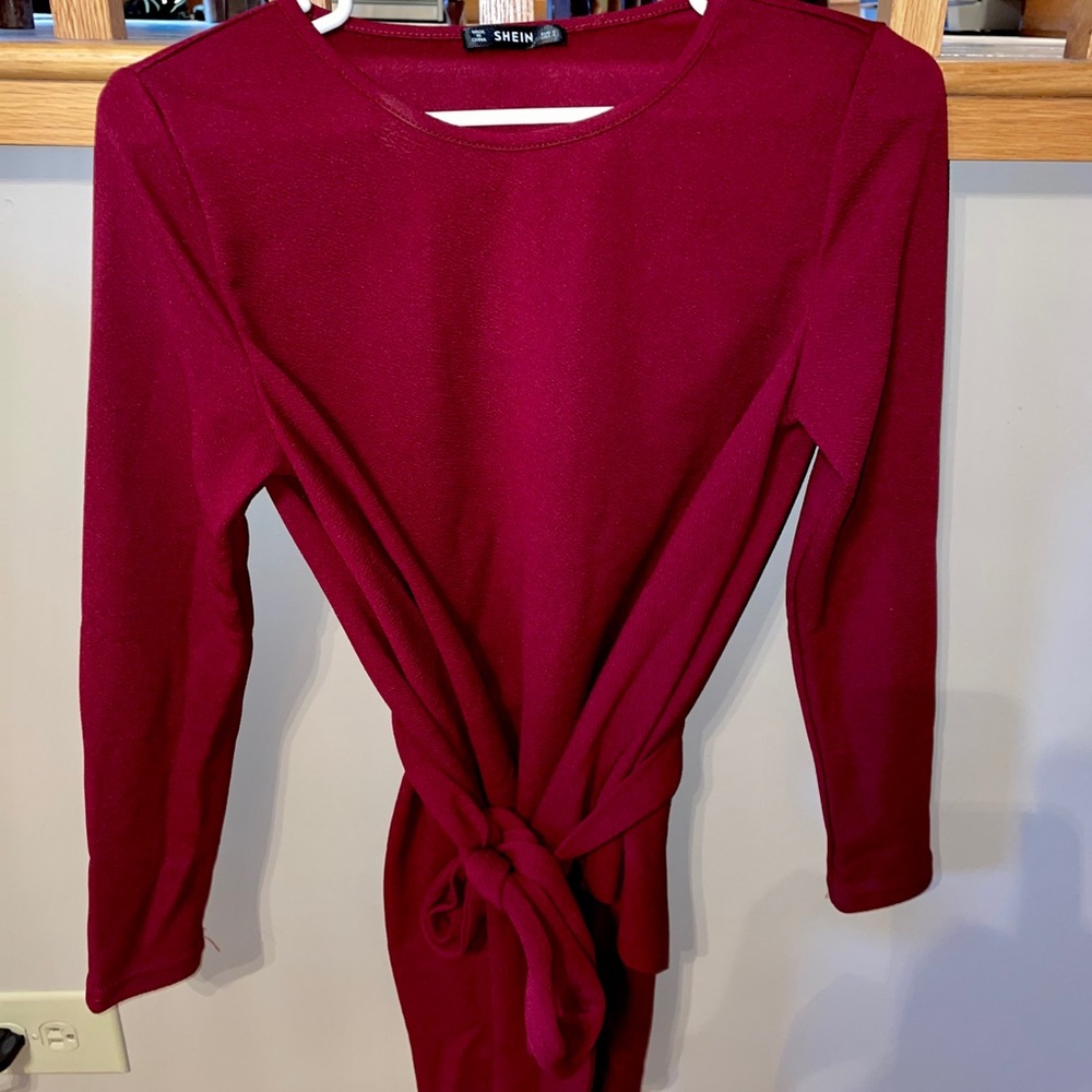 Long sleeve cute blouse with tie